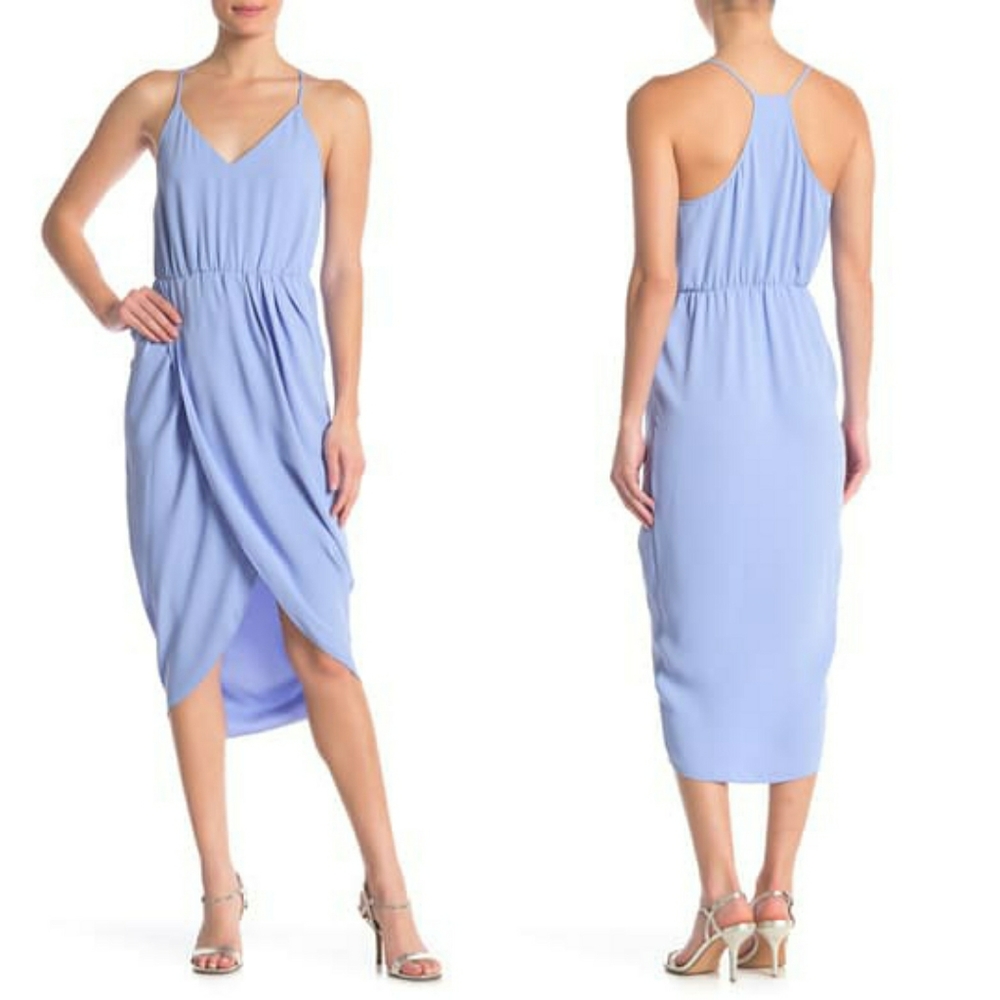 A by Amanda Uprichard Racerback Tulip Midi Dress